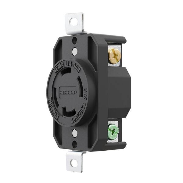 L1430-R Twist-Lock Locking Receptacle 30A 125/250V 3P 4W L14-30R black colour 