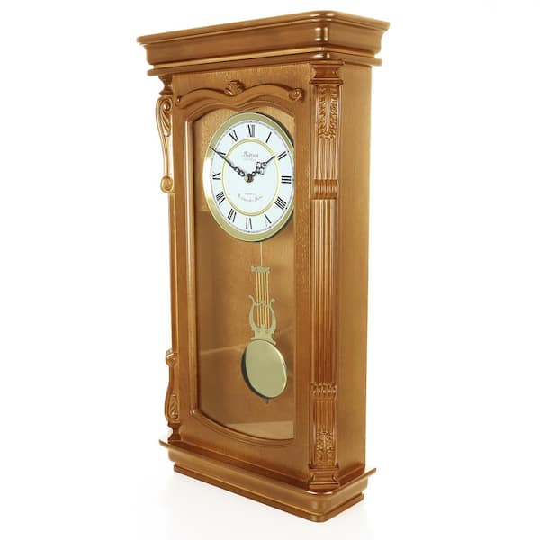 Cubilan Antique Brass Gold Moving Gear Modern Metal Wall Clock MR3S01 - The  Home Depot