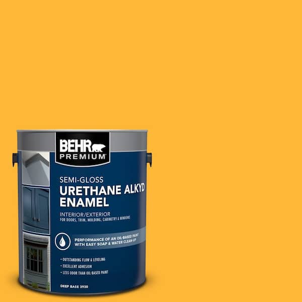 BEHR PREMIUM 1 gal. #P270-6 Soft Boiled Urethane Alkyd Semi-Gloss Enamel Interior/Exterior Paint