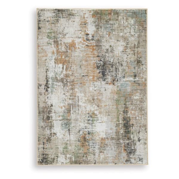 Torinette 5 ft. x 7 ft. Black/Beige Abstract Area Rug