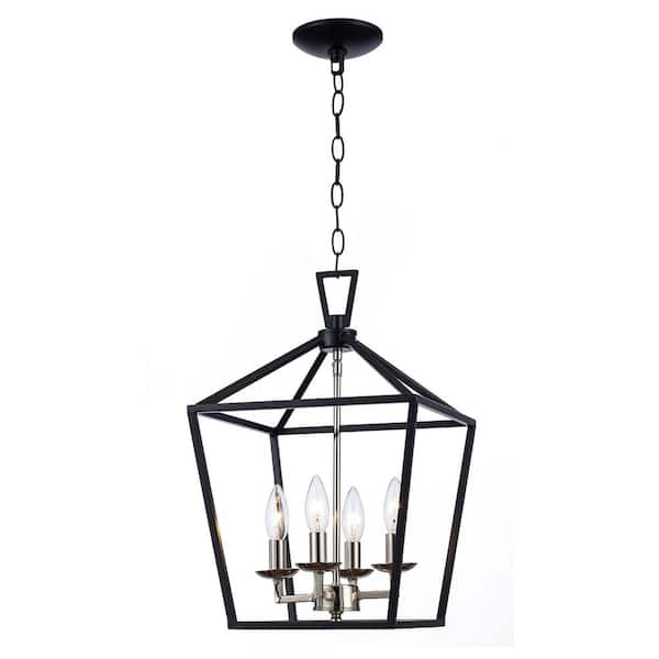 【国内正規総代理店アイテム】 Bel Air Lighting Lacey 4-Light Black and Chrome Pendant コレクション