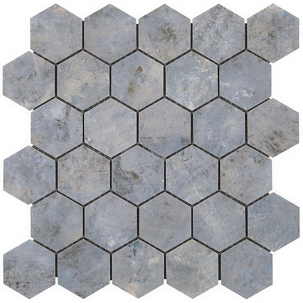 Ivy Hill Tile Mantis Ocean Blue 11.02 in. x 11.41 in. Matte Porcelain Floor and Wall Mosaic Tile (0.87 sq. ft./Each)