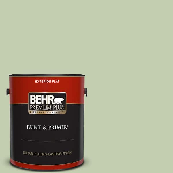 BEHR PREMIUM PLUS 1 gal. #M380-3 Growing Season Flat Exterior Paint & Primer