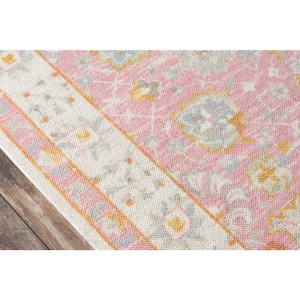 Anatolia Pink 6 ft. x 9 ft. ft. Machine Made Oriental Blended Yarn Rectangle Area Rug