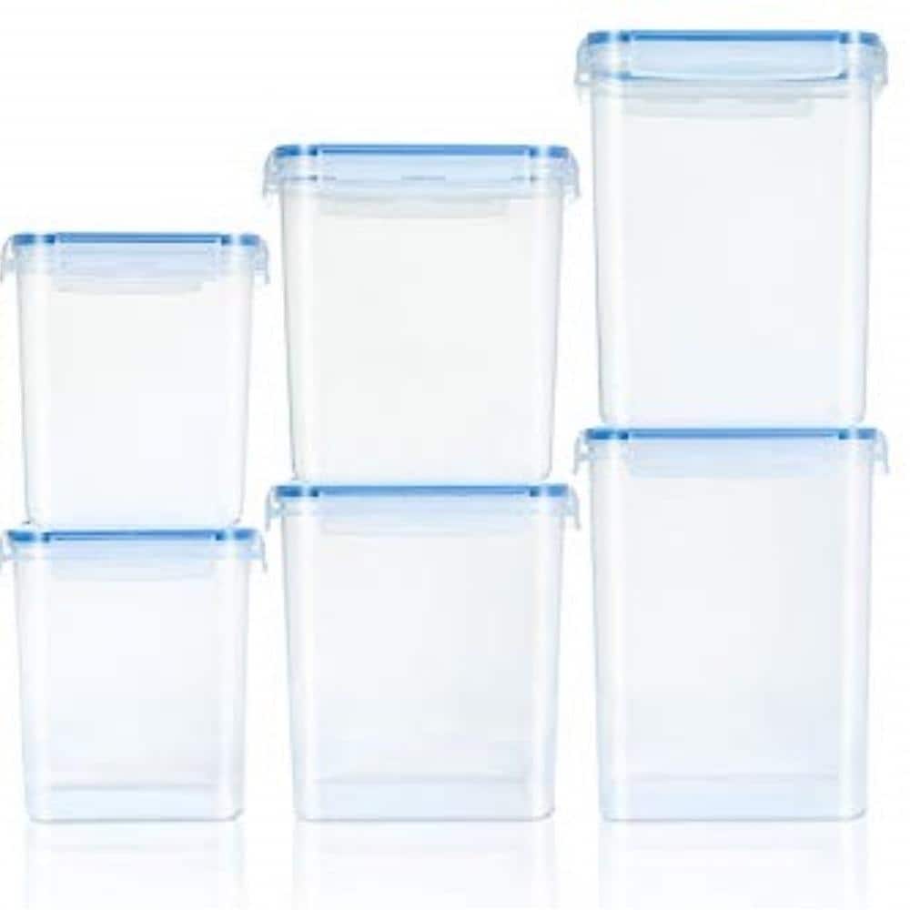 JoyJolt JoyFul 24pc Borosilicate Glass Storage Containers with Lids. 12  Airtight, Freezer Safe Food Storage Containers, Pantry Kitchen Storage