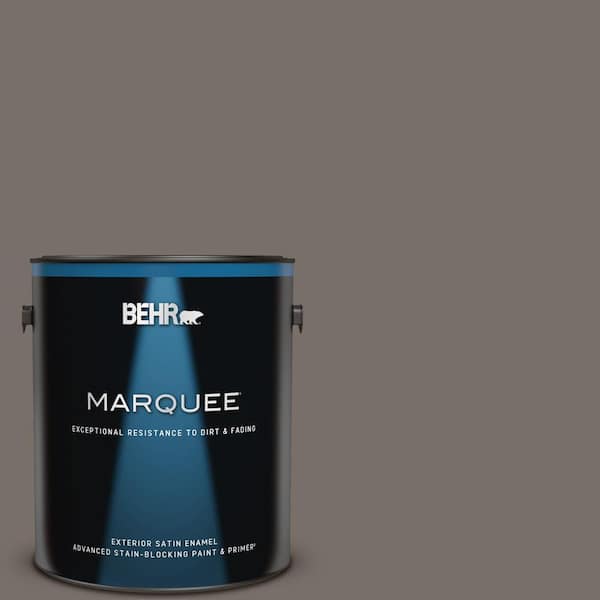 BEHR MARQUEE 1 gal. #BNC-37 Gray Owl Satin Enamel Exterior Paint & Primer