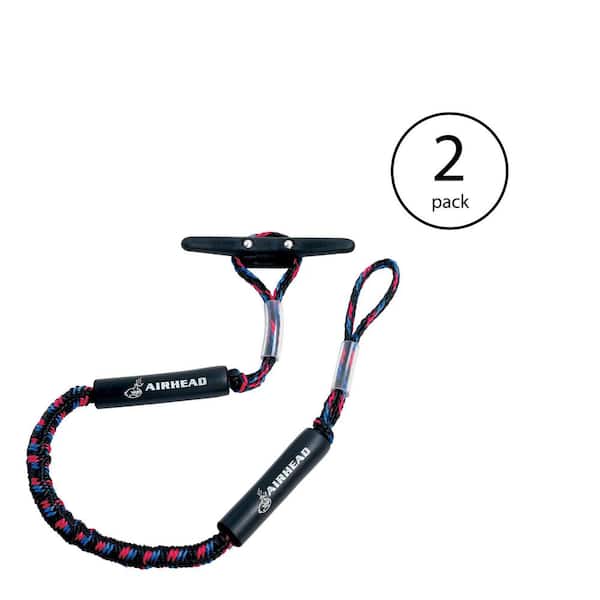 Airhead Bungee Dock Line 5 ft. Boat Cord, Stretches to 7 ft. (2-Pack), 84 in. x 1 in. x 1 in.