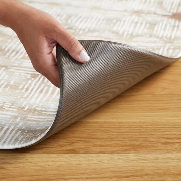 Basic Comfort Plus Boho Geo Beige 18 in. x 55 in. Anti Fatigue Mat