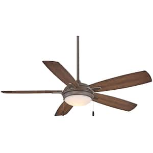 Lun-Aire 54 in. Integrated LED Indoor Oil Rubbed Bronze Ceiling Fan with Light