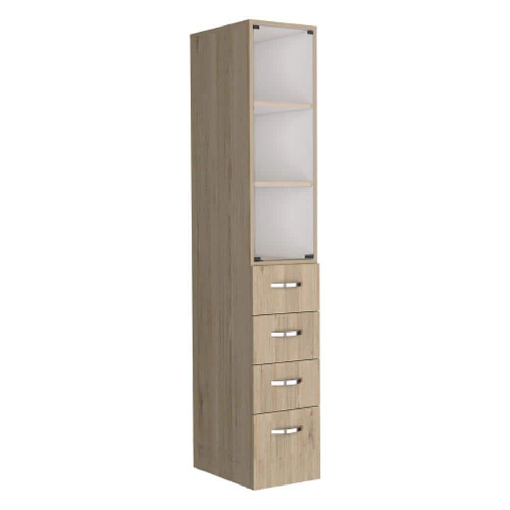 21.70 in. W x 67.70 in. D x 7.9 in. H, Multi-colored Linen Cabinet, Particle Board with Shelves, Drawers in Multi-color price history on PriceWatchPro