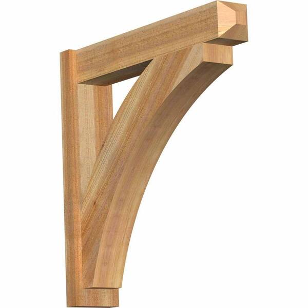 Ekena Millwork 6 in. x 30 in. x 30 in. Western Red Cedar Thorton Craftsman Rough Sawn Outlooker