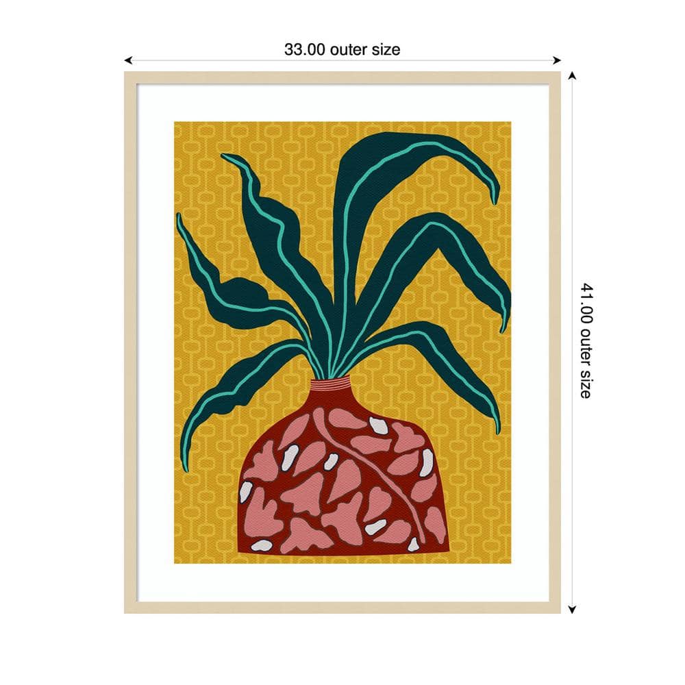 Snappy Botanical III 33"x41" Svelte Natural Framed Graphic Art Print