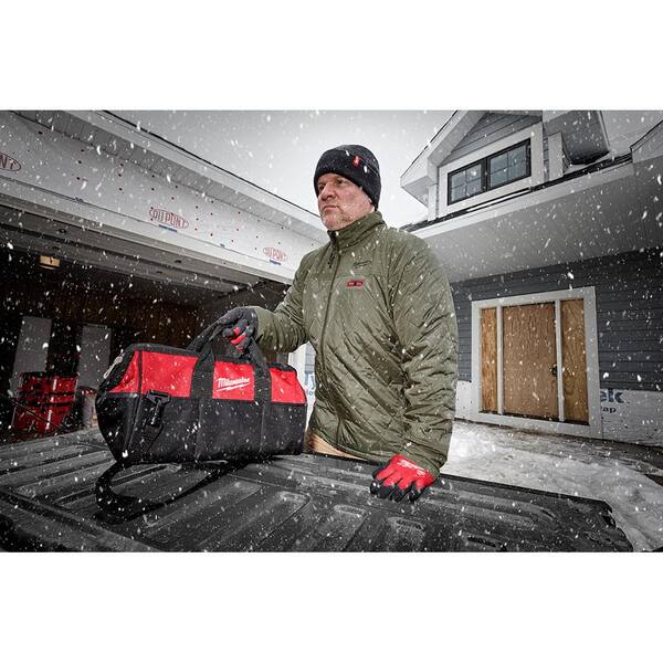 Olive Green Heated Quilted Jacket Kit 