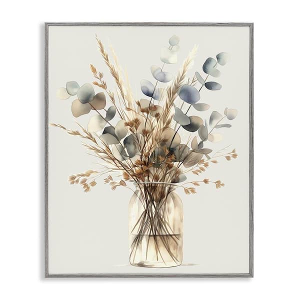 Opaque Eucalyptus Bouquet by Steve Huntziker Gray Framed Nature Giclee Art Print 30 in. x 24 in.