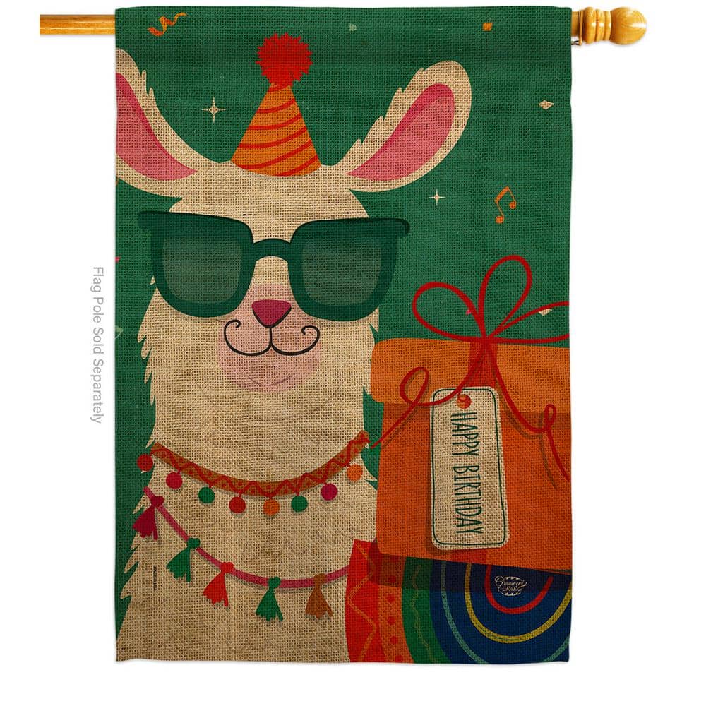 28 in. x 40 in. Cool Llamas Birthday Celebration House Flag Double-Sided Decorative Vertical Flags price history on PriceWatchPro