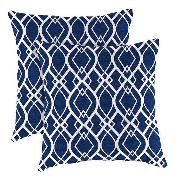 16 in. L x 16 in. W x 4 in. T Square Outdoor Throw Pillow (2-Pack)