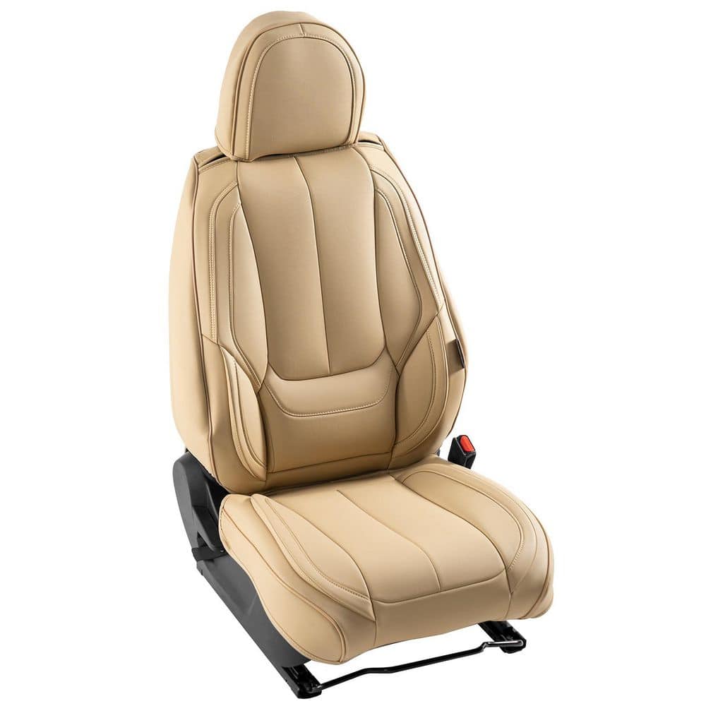 Seat Covers Universal Car Seat Covers Front Seats 6-PiecesFaux Leather Seat Cover for Most Cars SUVs and Trucks Beige price history on PriceWatchPro
