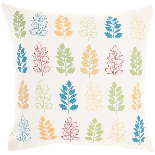 Mina Victory Multicolor 18 in. x 18 in. Indoor/Outdoor Throw Pillow
