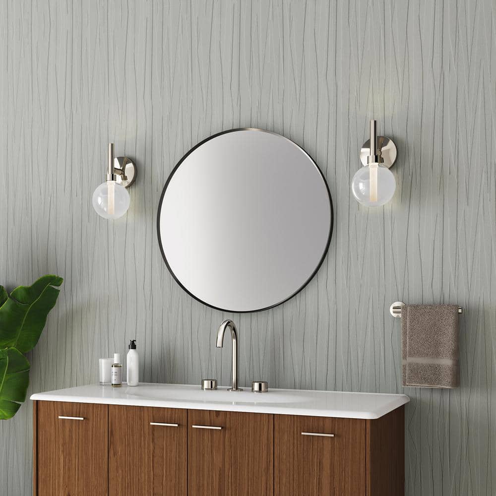 Polished Nickel Dimmable Direct Wired Electric Sconce