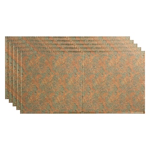 Border Fill 2 ft. x 4 ft. Glue Up Vinyl Ceiling Tile in Copper Fantasy (40 sq. ft.)