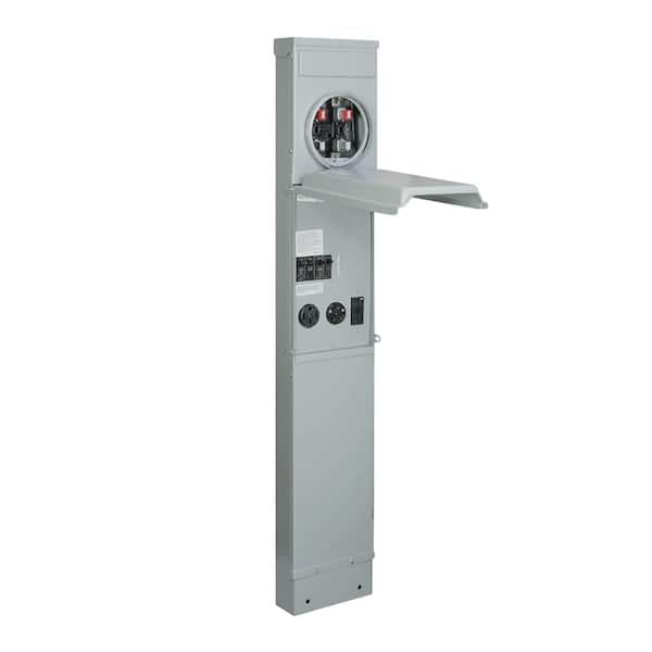 100A Metered RV Pad Mount Pedestal 5-Spaces with 50/30 Amp RV Receptacles and 20 Amp GFCI Receptacle (M075CP4010)