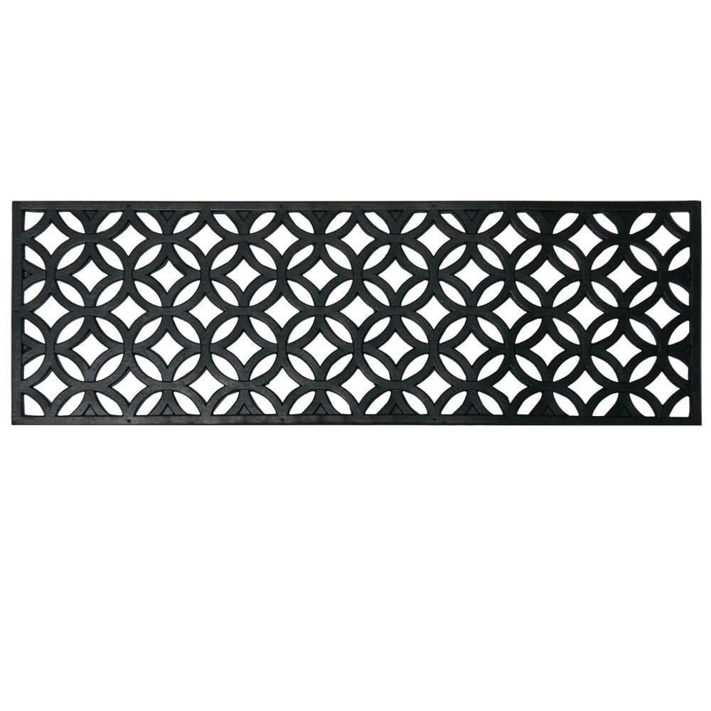 Azteca Black Rubber Non-Slip Stair Treads Set of 6