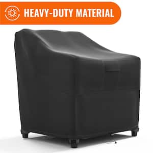 38 in. L x 36 in. H x 36 in. D, Black Outdoor Patio Wide Chair Furniture Cover