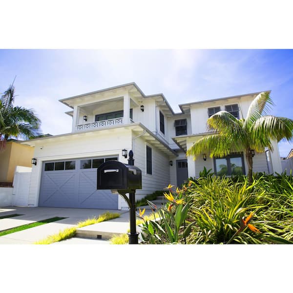 Hamilton Black In-Ground Steel Mailbox Post