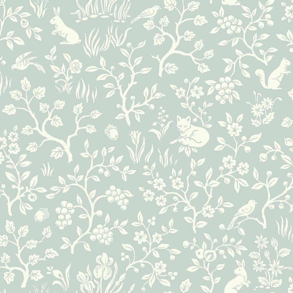 Magnolia Home by Joanna Gaines Fox & Hare Spray and Stick Wallpaper, Green -  MK1111
