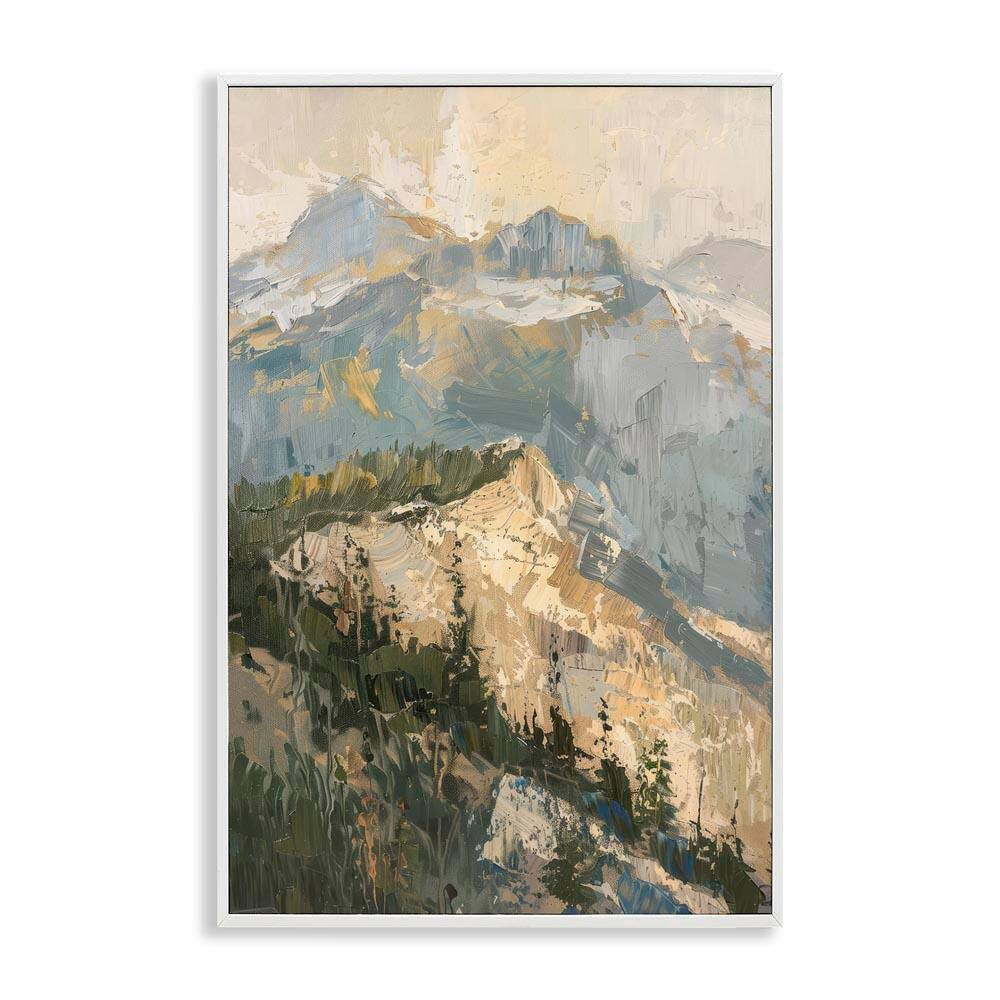 Rugged Mountains View by Petal Prints Design White Framed Nature Giclee Art Print 18 in. x 12 in. price history on PriceWatchPro