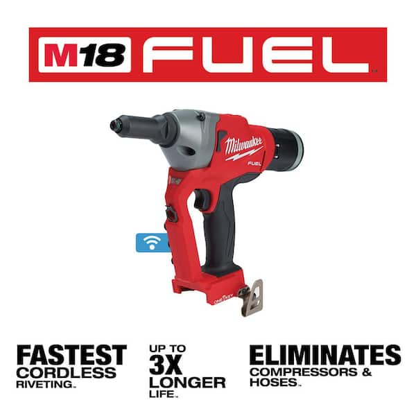 M18 FUEL ONE-KEY 18-Volt Lithium-Ion Cordless Rivet Tool with Protective Boot