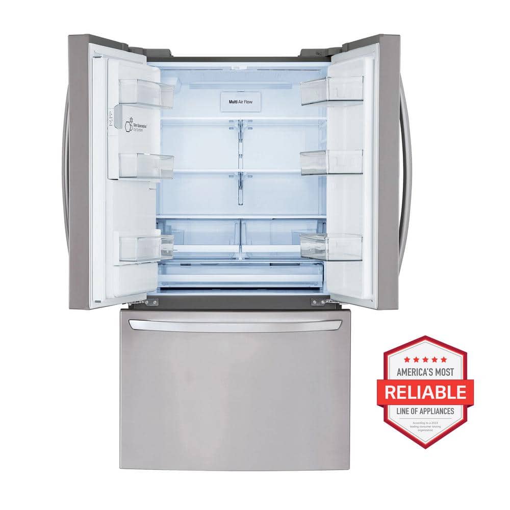 LG 28 Cu Ft Stainless Steel French Door Refrigerator with Ice Maker