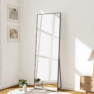 The Urban Port 64 Inch Tall Adjustable Floor Mirror with Oval Carved Wood  Frame and Metal Stand, Brown - UPT-250428