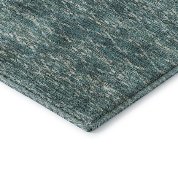 Mayfield Premium Machine Washable Abstract AMF2150 Teal 3 ft. x 4 ft. Area Rug