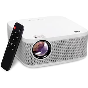 FLIK X10 Multimedia Home Projector, HD Native 1920 x 1080, Portable Projector with Remote, 150 Lumens