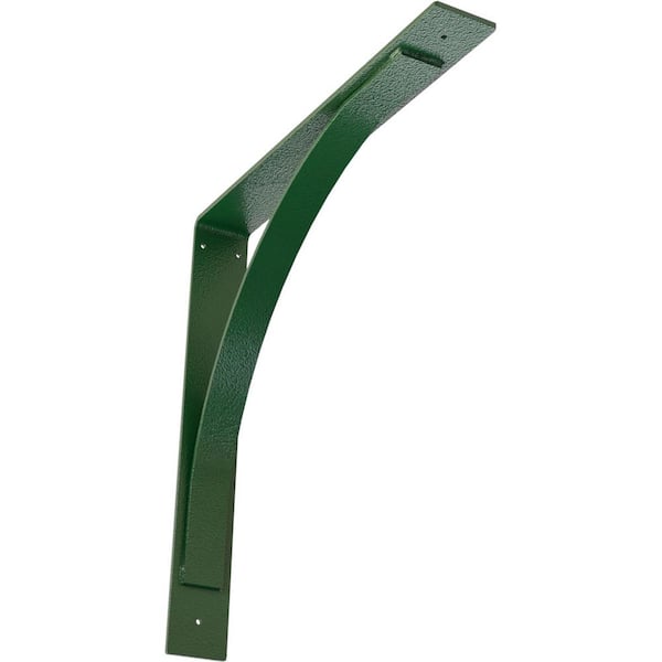 Ekena Millwork 3 in. W x 22 in. H x 22 in. D Hammered Deep Green Morris Steel Bracket