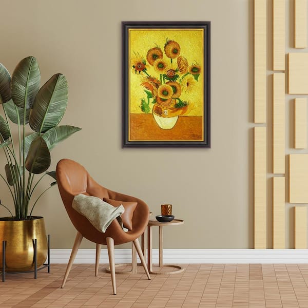 Sunflower handmade oil painting on canvas, impressionist art works, shops bedroom and living room art decoration