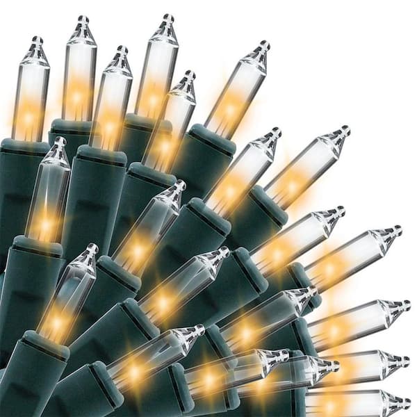 Incandescent Warm Christmas Lights Outdoor 200(2x100) Counts 45 ft. Christmas Tree Lights Indoor Warm White String