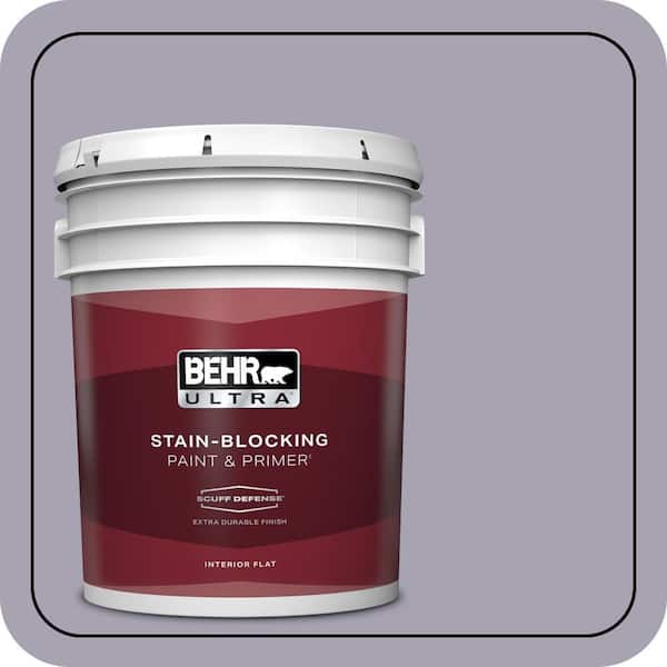 BEHR ULTRA 5 gal. #N560-3 Luxe Lilac Extra Durable Flat Interior Paint & Primer