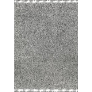 Mercer Shag Plush Tassel Charcoal 4 ft. x 6 ft. Area Rug