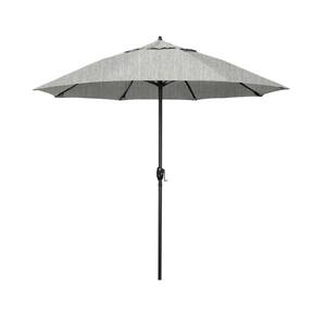 7.5 ft. Bronze Aluminum Market Patio Umbrella with Fiberglass Ribs and Auto Tilt in Granite Sunbrella