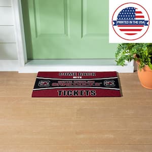 University of South Carolina 28 in. x 16 in. PVC "Come Back With Tickets" Trapper Door Mat
