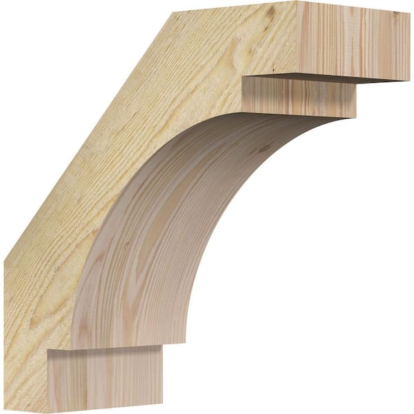 Ekena Millwork 6"W x 14"D x 14"H Merced Rough Sawn Knee Brace, Douglas Fir