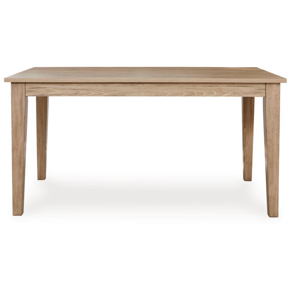 Gleanville Light Brown Rectangular Wood Dining Table for Six
