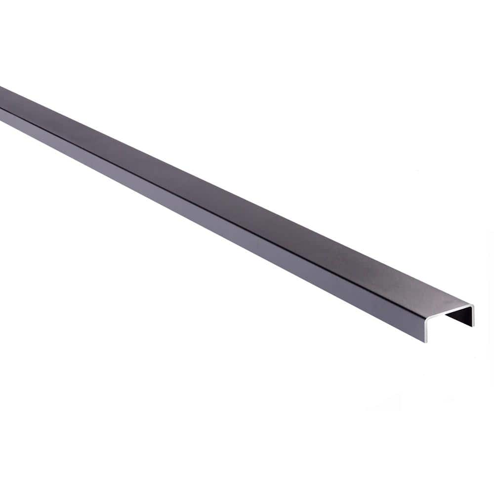 3 in. x 2 in. x 92.5 in. Black Aluminum Cap Rail for the Top of Slip Fence Vertical Fence System price history on PriceWatchPro