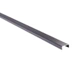 3 in. x 2 in. x 92.5 in. Black Aluminum Cap Rail for the Top of Slip Fence Vertical Fence System