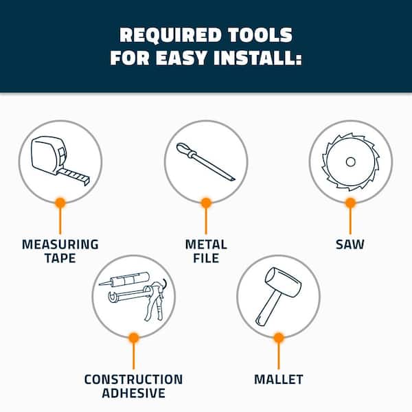 Satin Gold 8mm x 36in Aluminum Square Floor Transition Strip