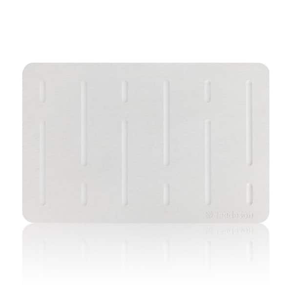 Diatomaceous Earth Non-Slip Stone Shower Mat 15.35 in. x 23.62 in. Quick Drying ABSorbent Bath Mats for Bathroom, White
