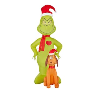 6 ft. LED Grinch with Max Christmas Airblown® Inflatable