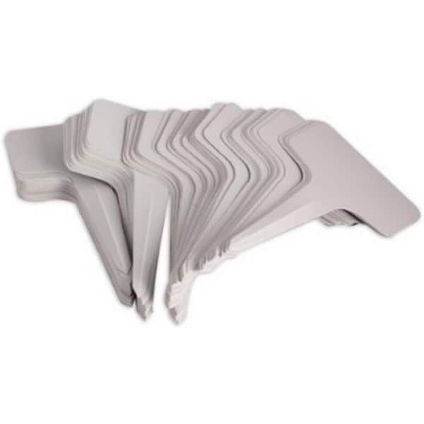 3.9 in. White Plastic Plant T-Type Tags Nursery Garden Labels High Standard Quality PVC with Smooth Edge (100-Pack)